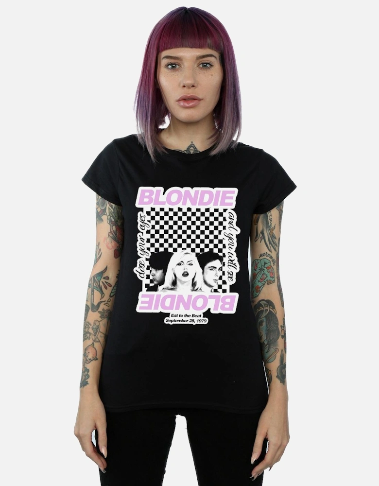 Womens/Ladies Checked Eat To The Beat Cotton T-Shirt
