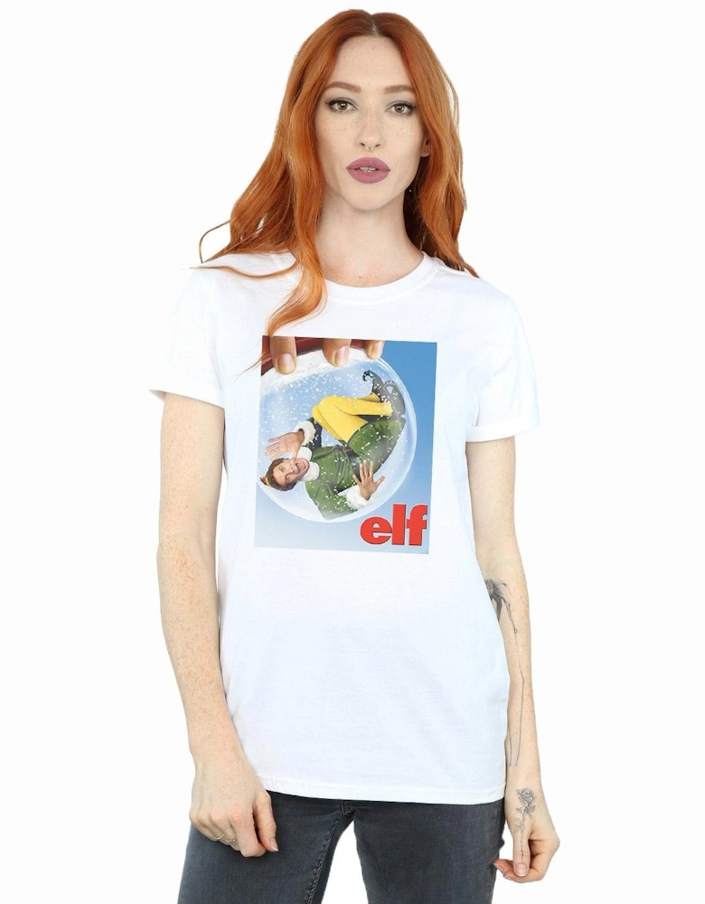 Womens/Ladies Snow Globe Poster Cotton Boyfriend T-Shirt