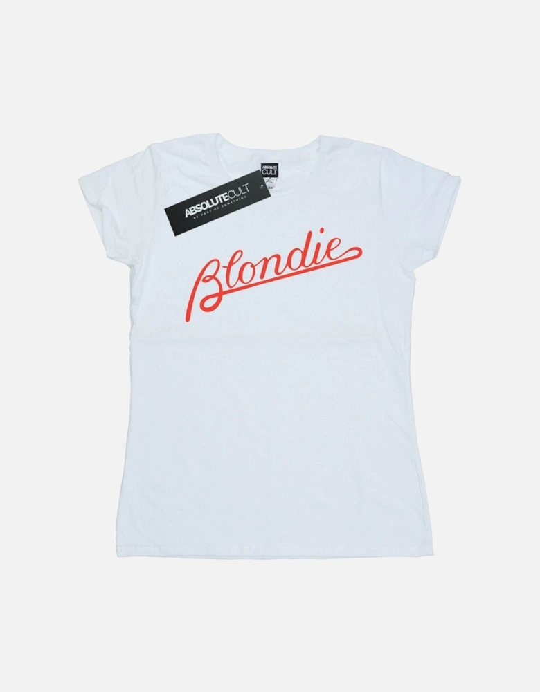 Womens/Ladies Lines Logo Cotton T-Shirt