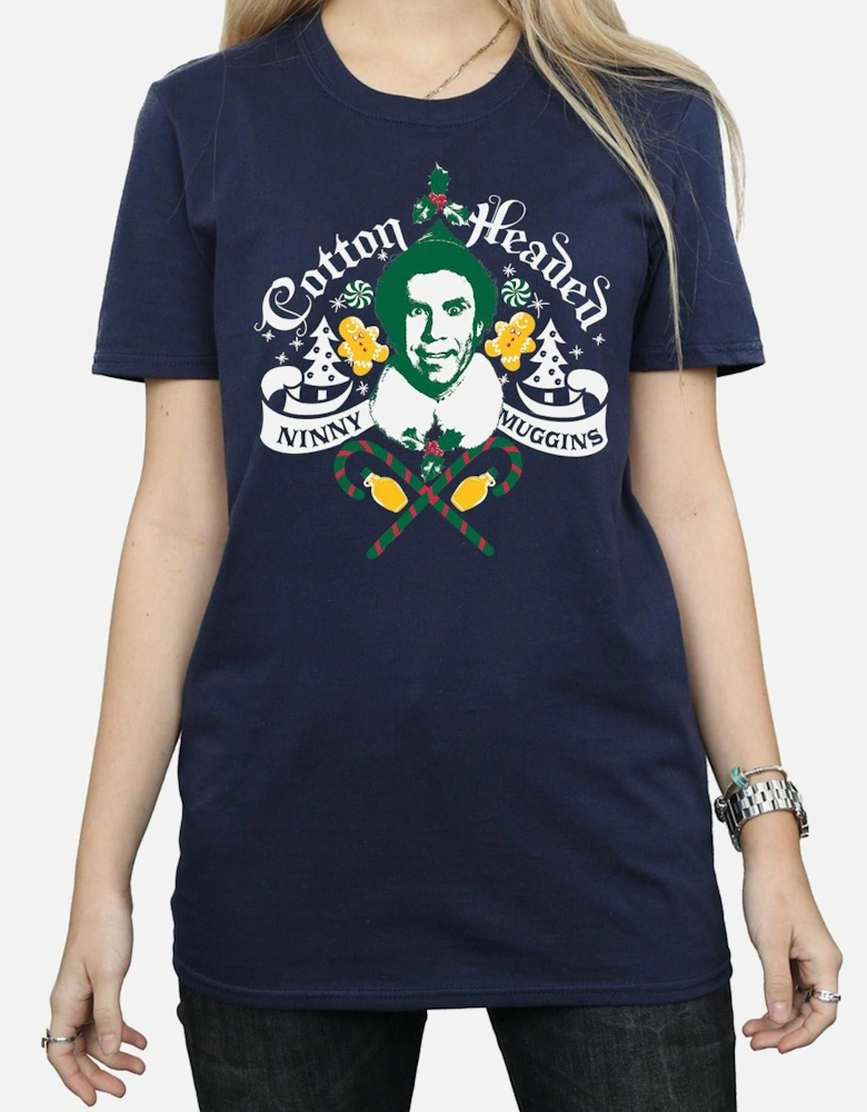 Womens/Ladies Cotton Headed Ninny Muggins Cotton Boyfriend T-Shirt