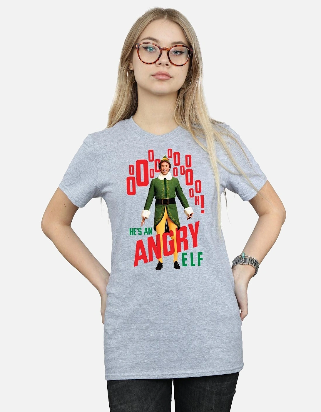 Womens/Ladies Angry Cotton Boyfriend T-Shirt