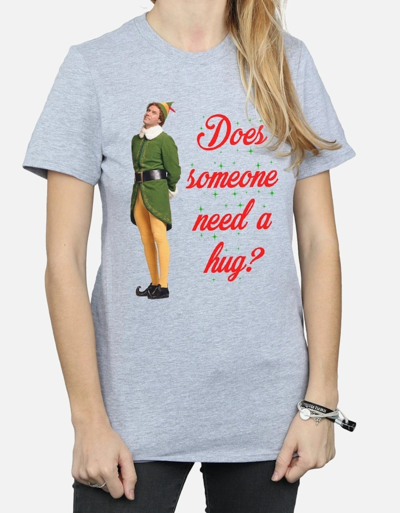Womens/Ladies Hug Buddy Cotton Boyfriend T-Shirt