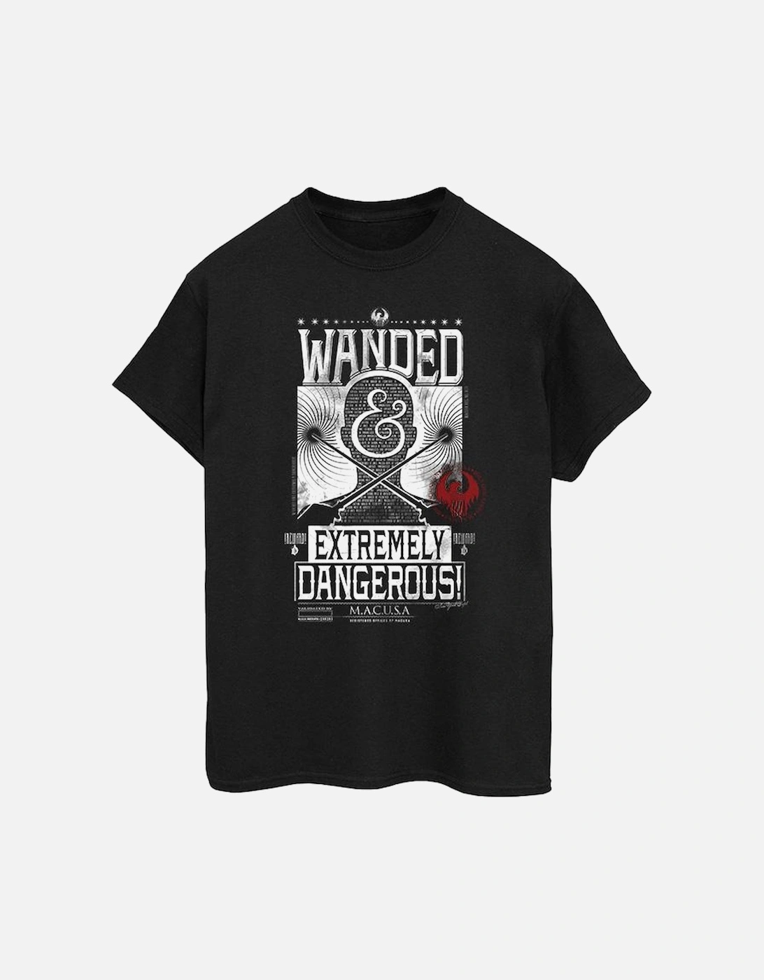 Womens/Ladies Wanded Extremely Dangerous Cotton Boyfriend T-Shirt, 4 of 3