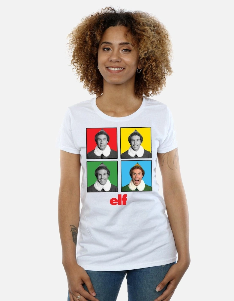 Womens/Ladies Four Faces Cotton T-Shirt