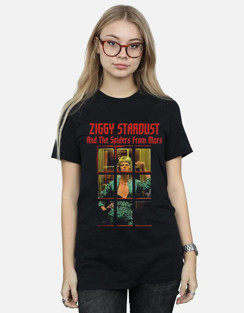 Womens/Ladies Ziggy Stardust Spider Cotton Boyfriend T-Shirt