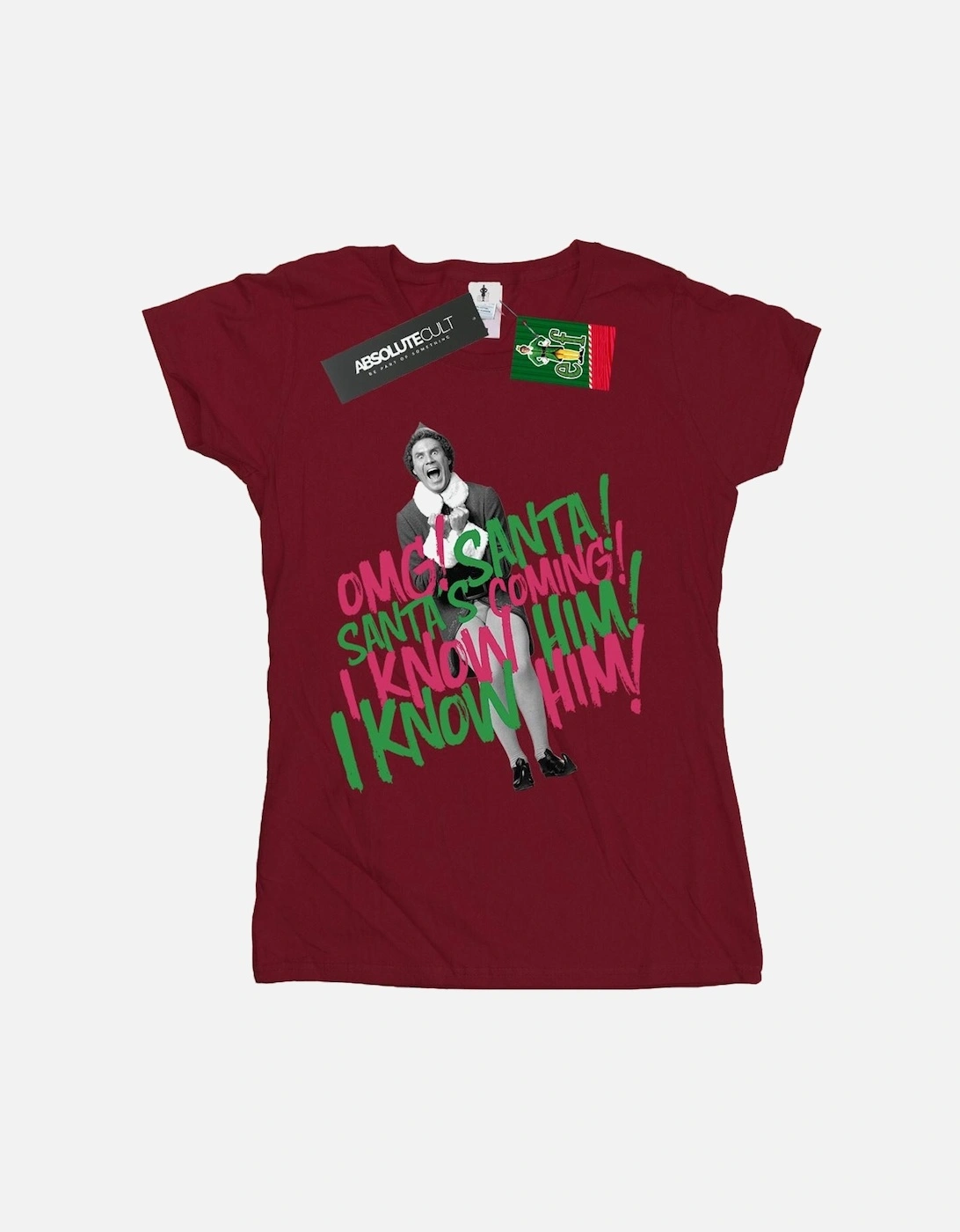 Womens/Ladies Santa?'s Coming Cotton T-Shirt, 6 of 5