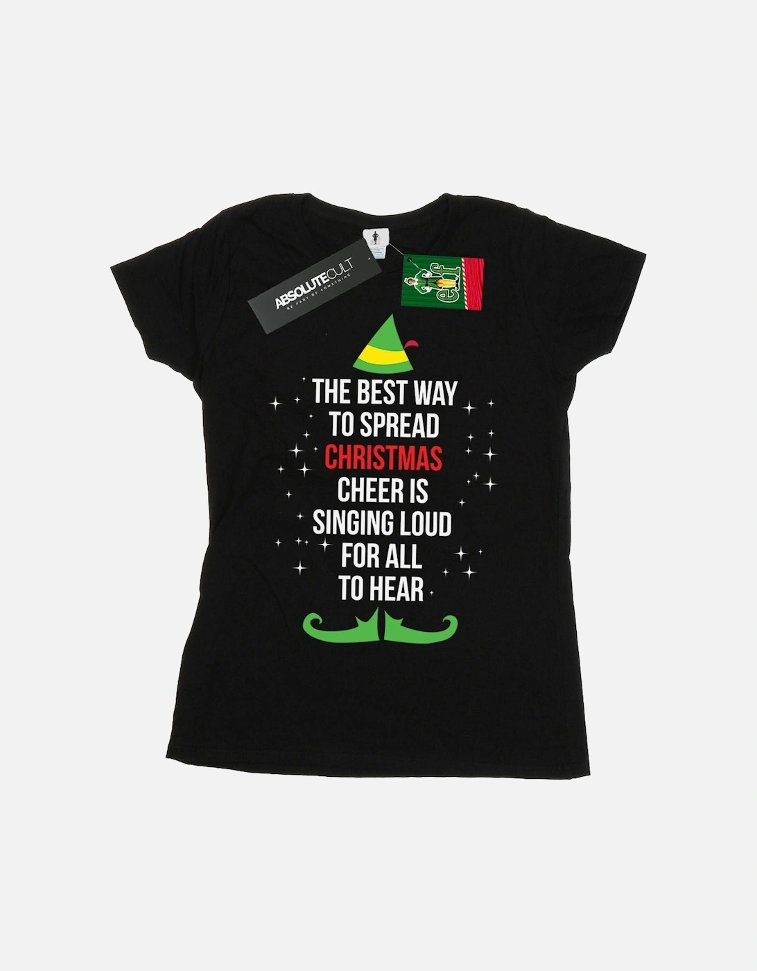 Womens/Ladies Christmas Cheer Text Cotton T-Shirt, 6 of 5