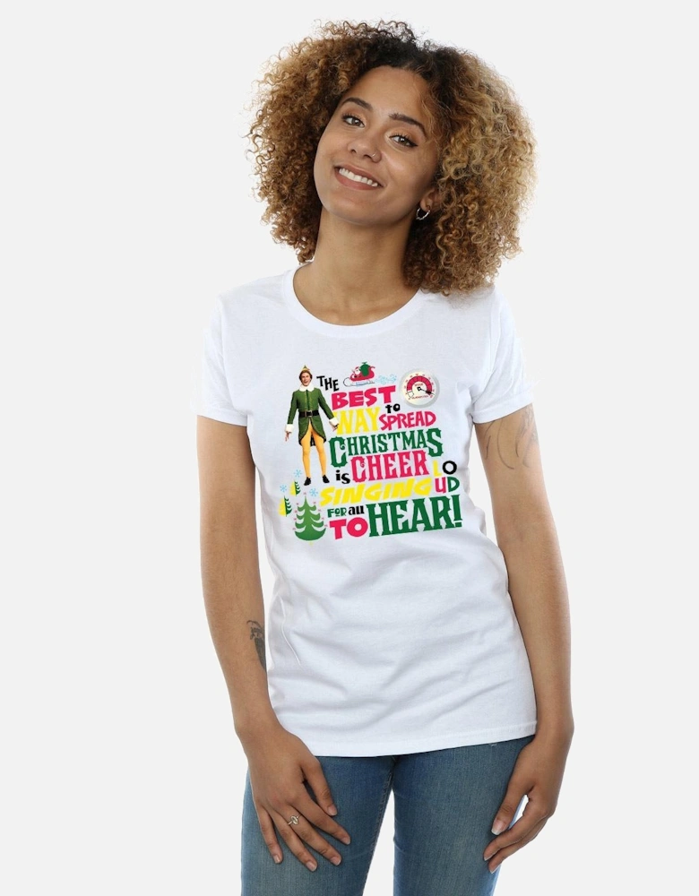 Womens/Ladies Christmas Cheer Cotton T-Shirt
