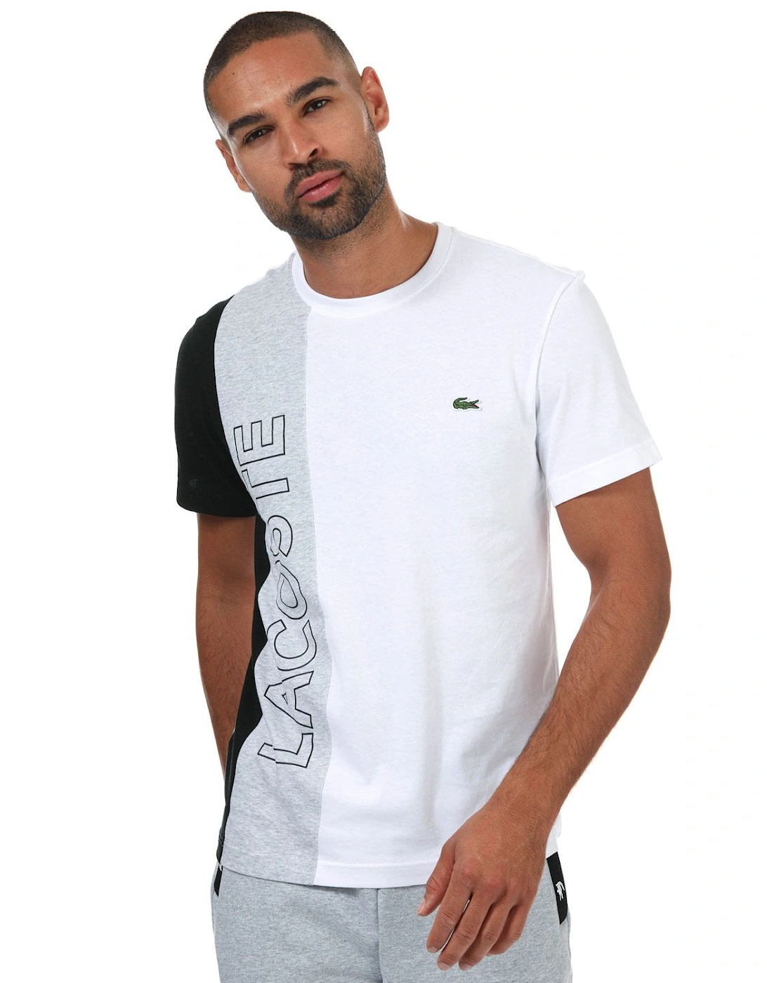 Mens Lettering Colourblock T-Shirt, 7 of 6