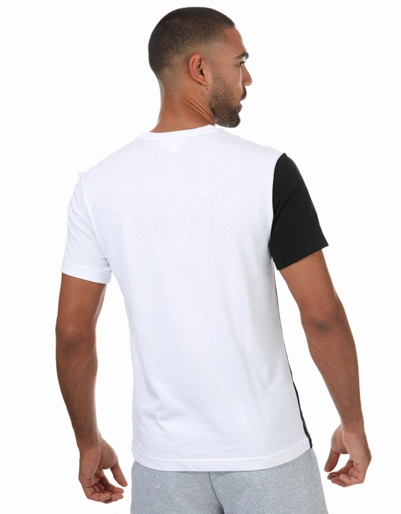 Mens Lettering Colourblock T-Shirt