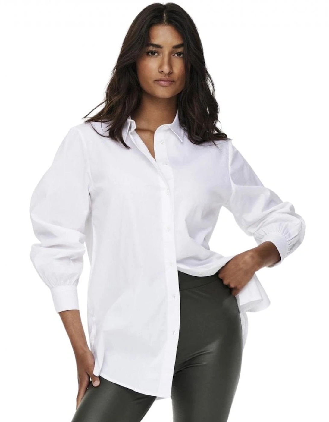 Nora Long Sleeve Shirt - White, 8 of 7