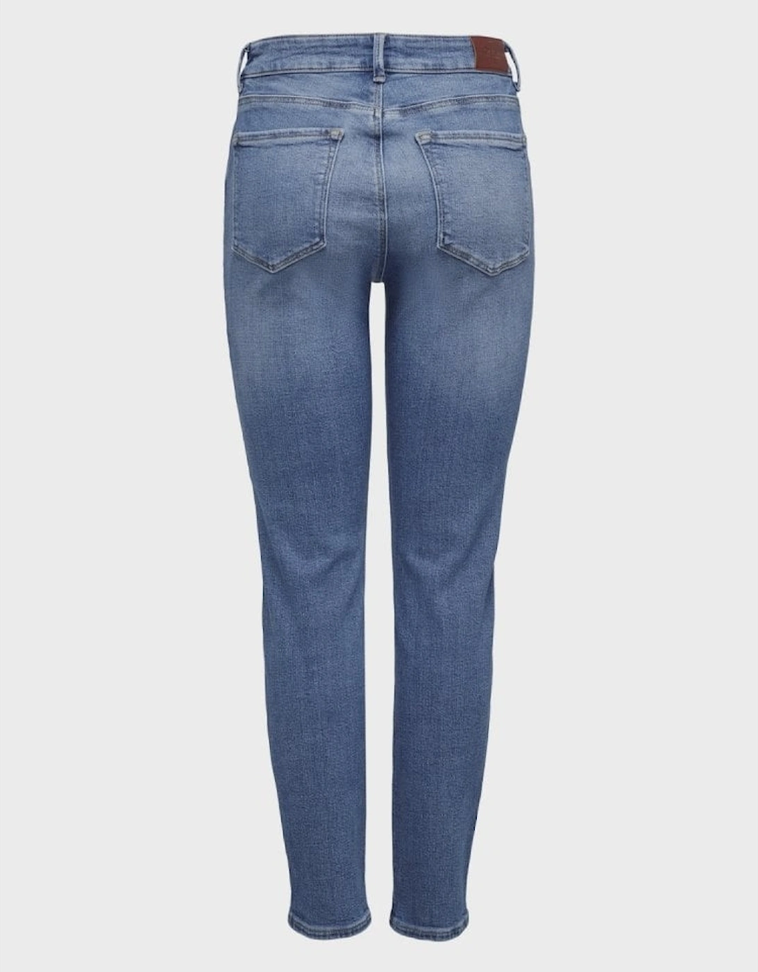 Emily Straight Fit High Waist Jeans - Medium Blue Denim