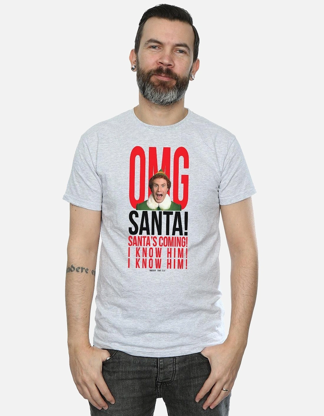 Mens OMG Santa I Know Him T-Shirt