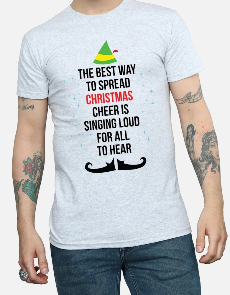 Mens Christmas Cheer Text T-Shirt