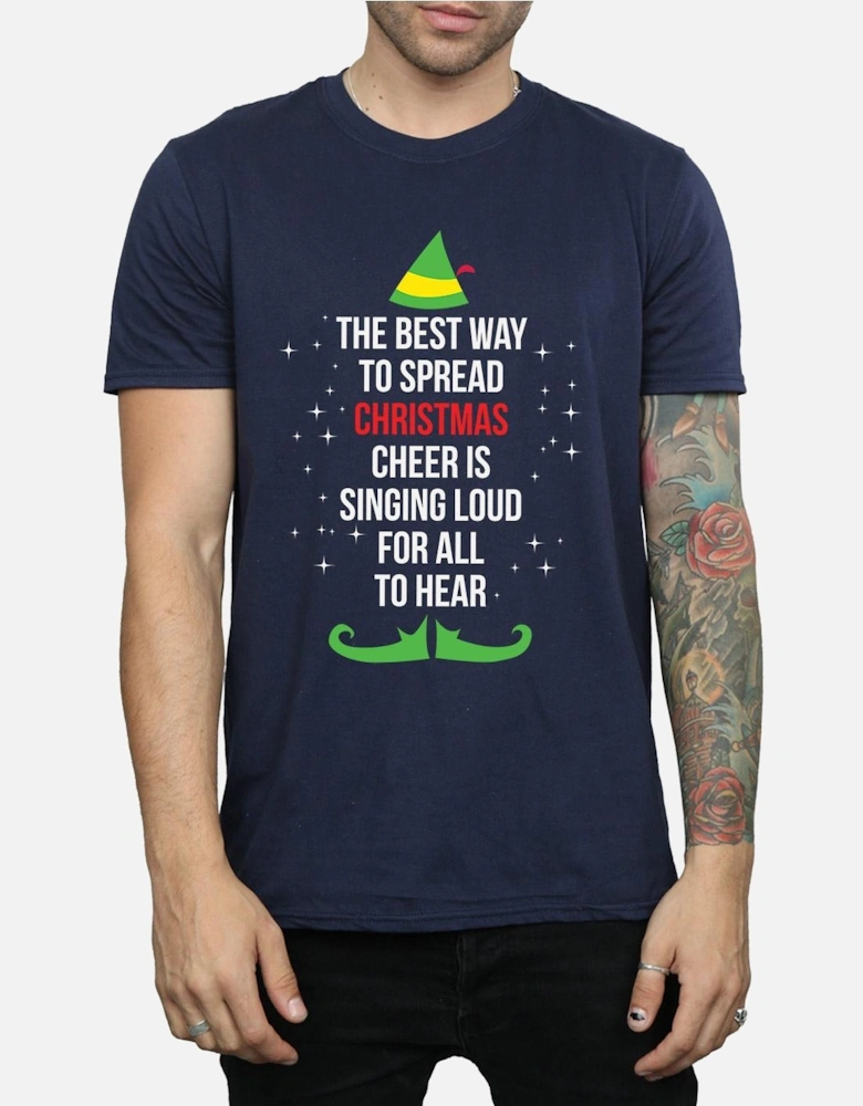 Mens Christmas Cheer Text T-Shirt