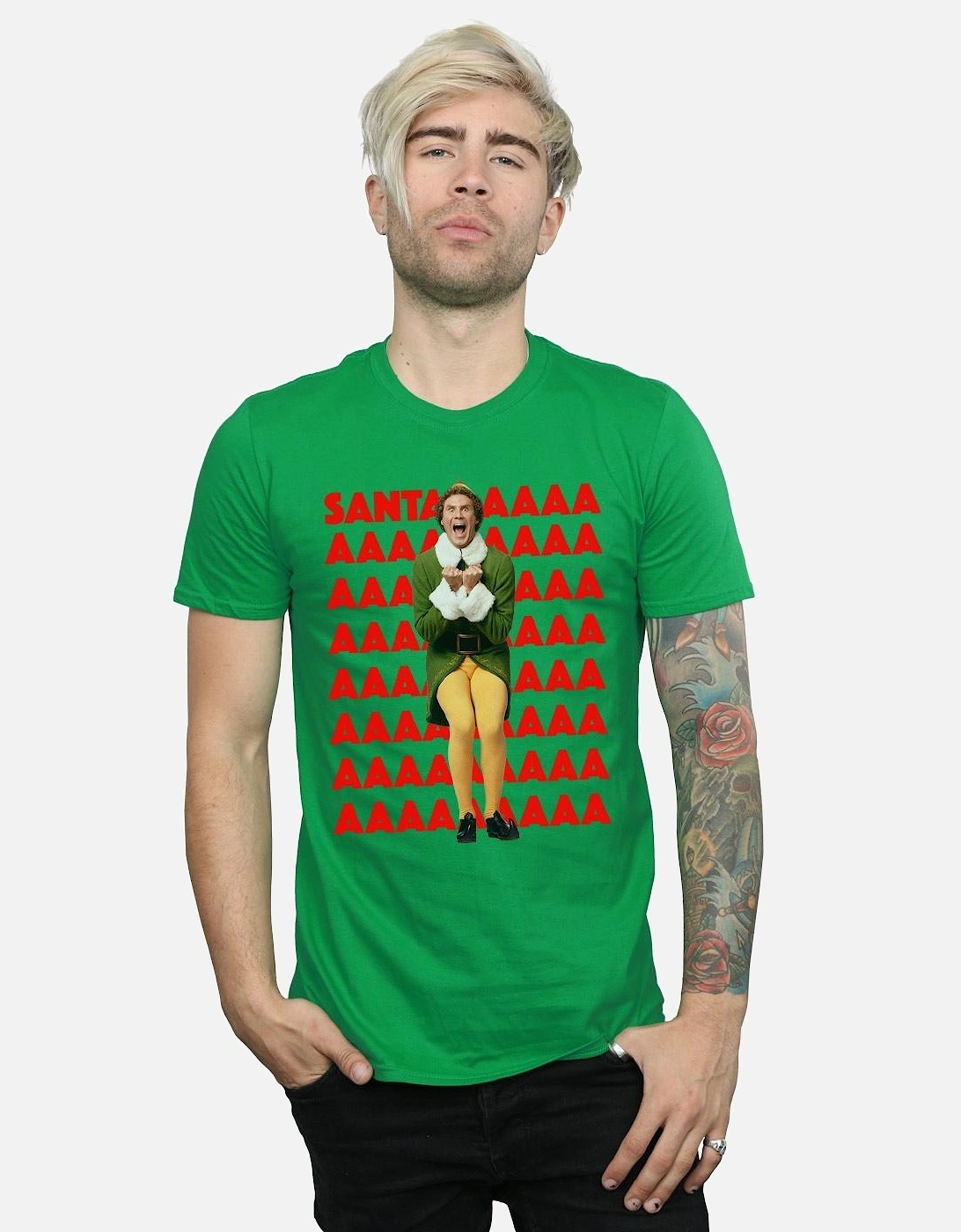 Mens Buddy Santa Scream T-Shirt