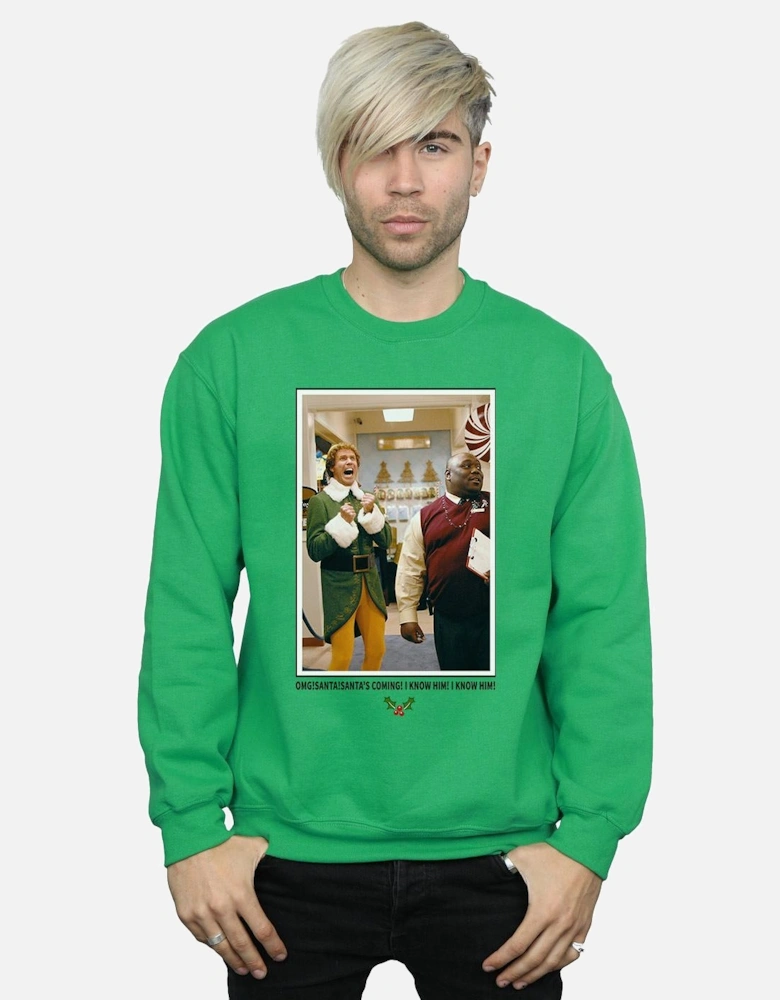 Mens OMG Santa Photo Sweatshirt