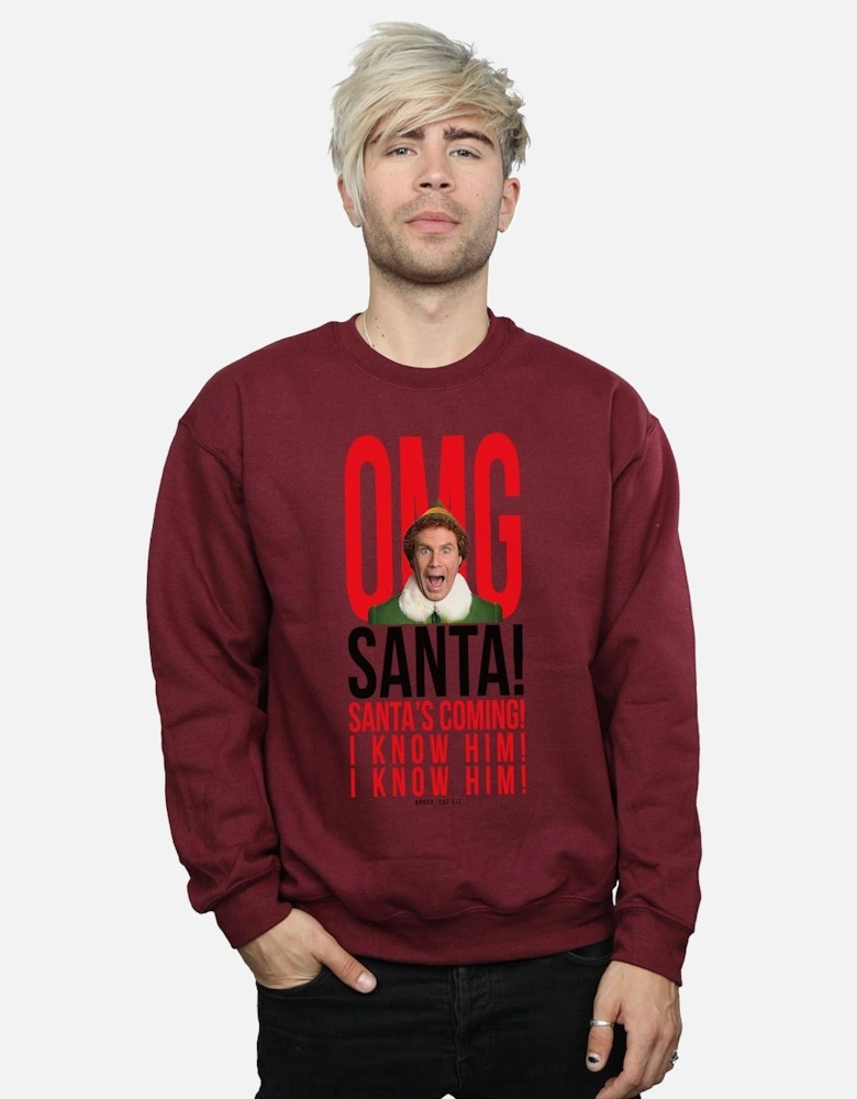 Mens OMG Santa I Know Him Sweatshirt