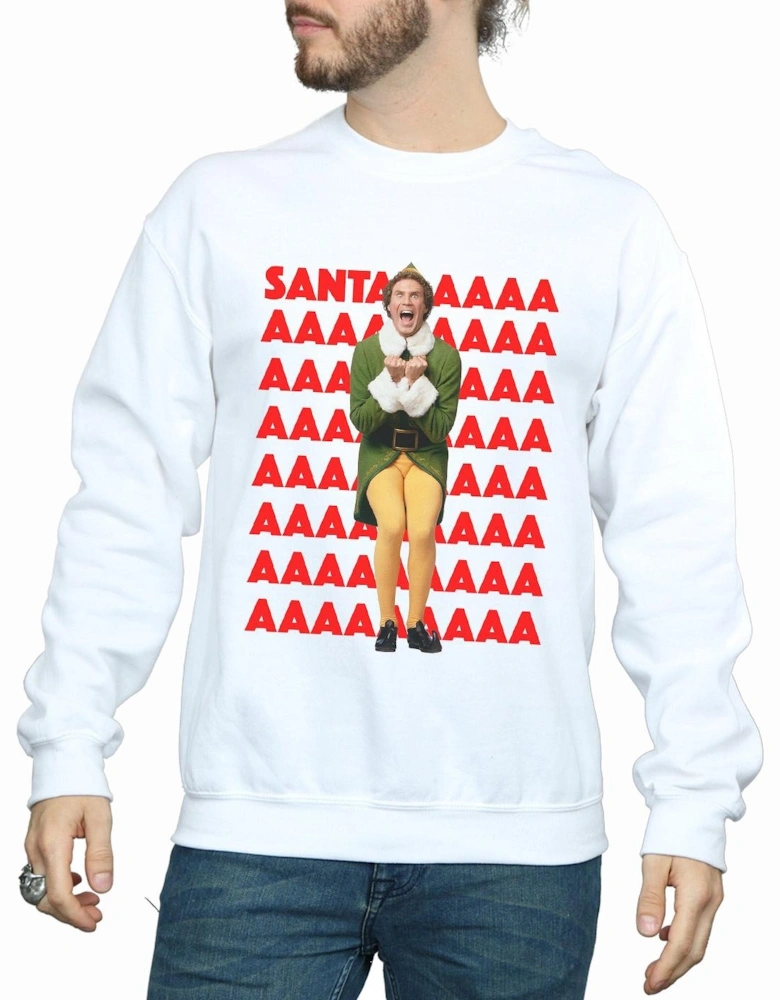 Mens Buddy Santa Scream Sweatshirt