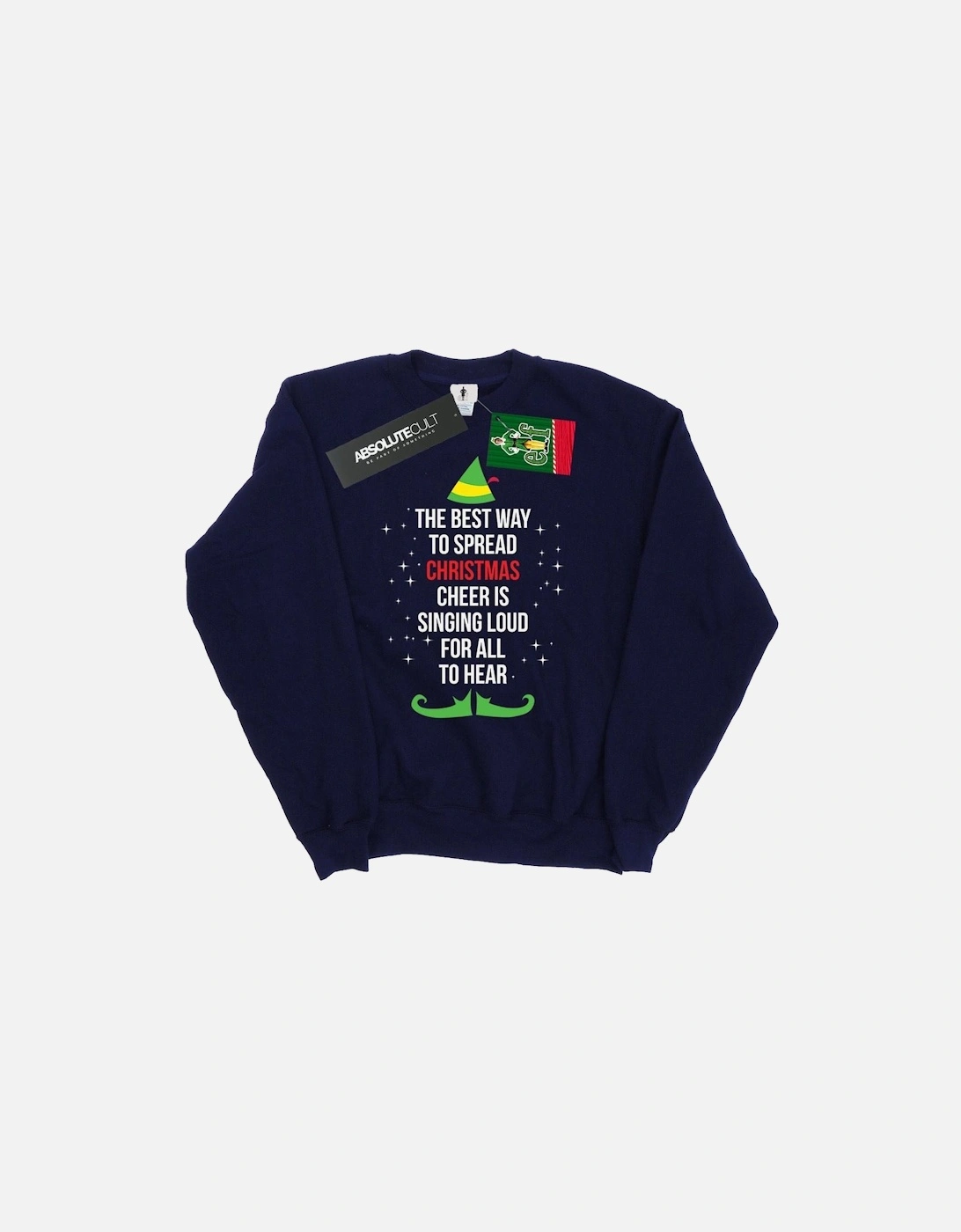 Mens Christmas Cheer Text Sweatshirt, 5 of 4