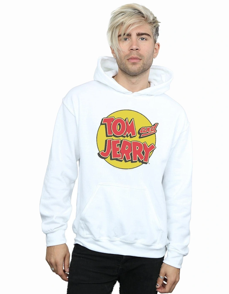 Tom And Jerry Mens Circle Logo Hoodie