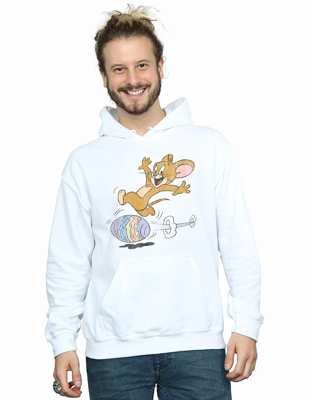 Tom And Jerry Mens Egg Run Hoodie