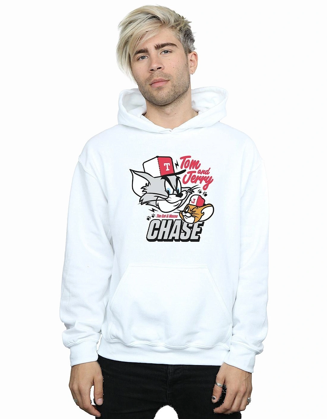 Tom And Jerry Mens Cat & Mouse Chase Hoodie
