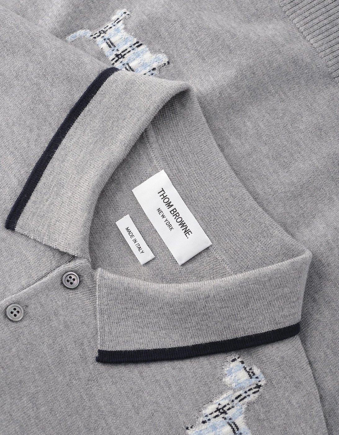 Hector Merino Wool Polo Grey