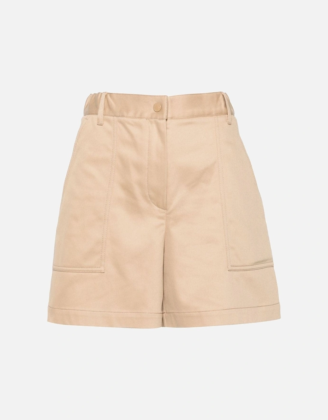 Womens Cotton Shorts Beige