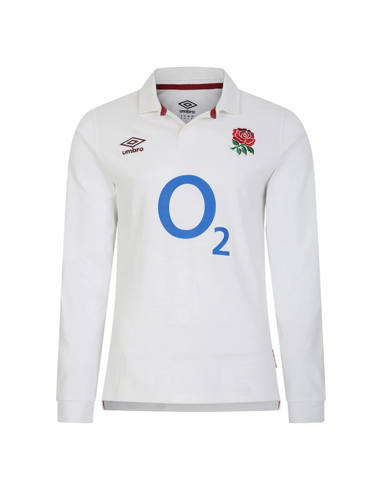 Mens 23/24 England Rugby Long-Sleeved Home Jersey