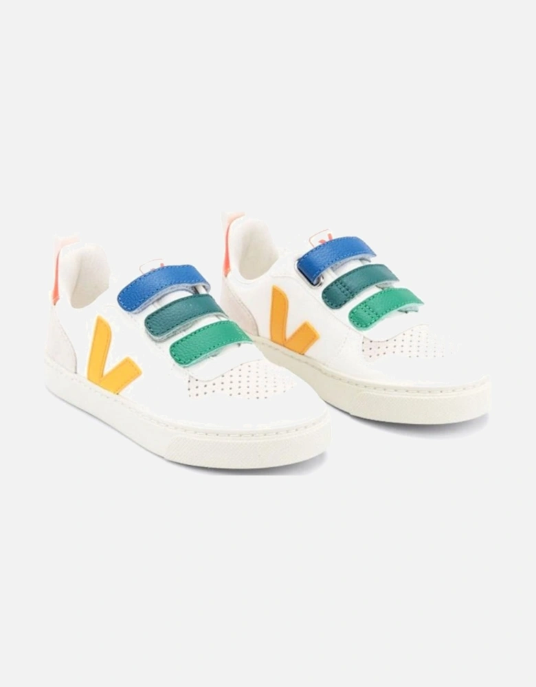 Unisex Baby V-10 Velcro Strap Sneakers White