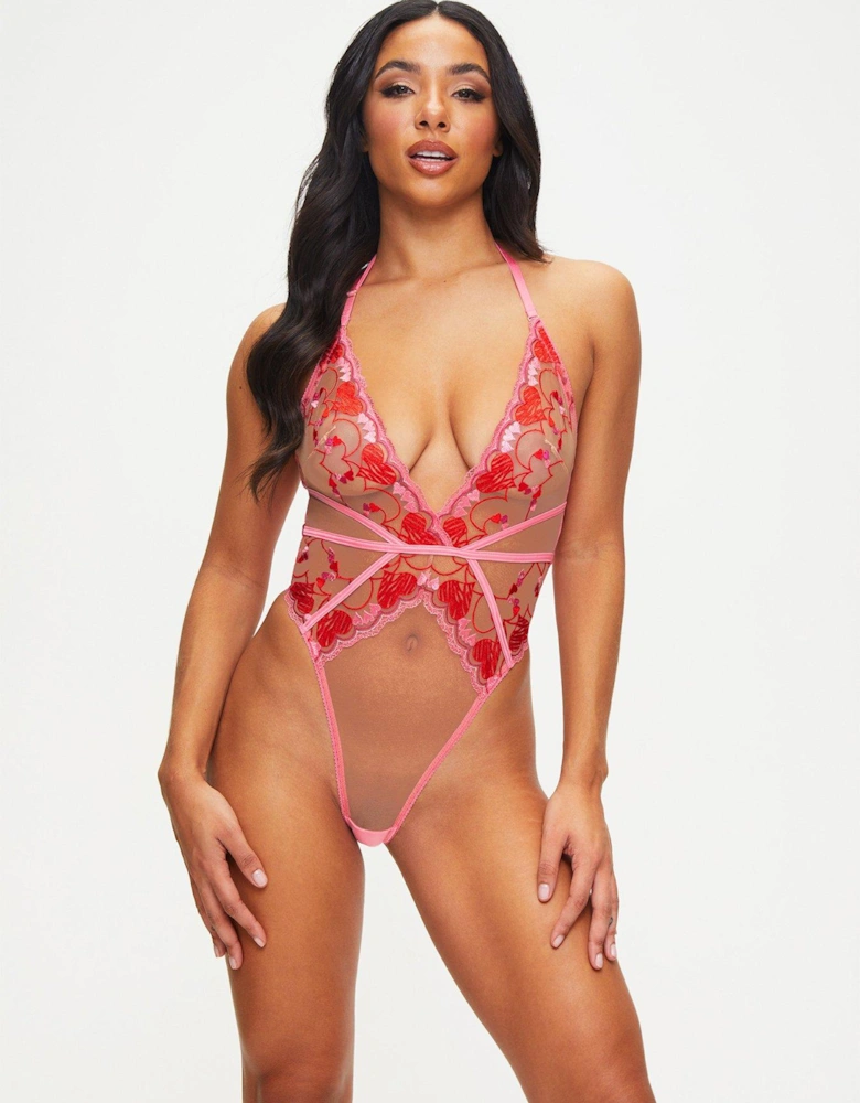 Bodywear Heart Bouquet Non Padded Soft Body - Bright Pink