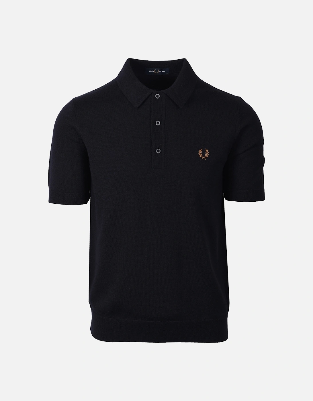 Classic Kitted Polo Shirt Navy, 4 of 3