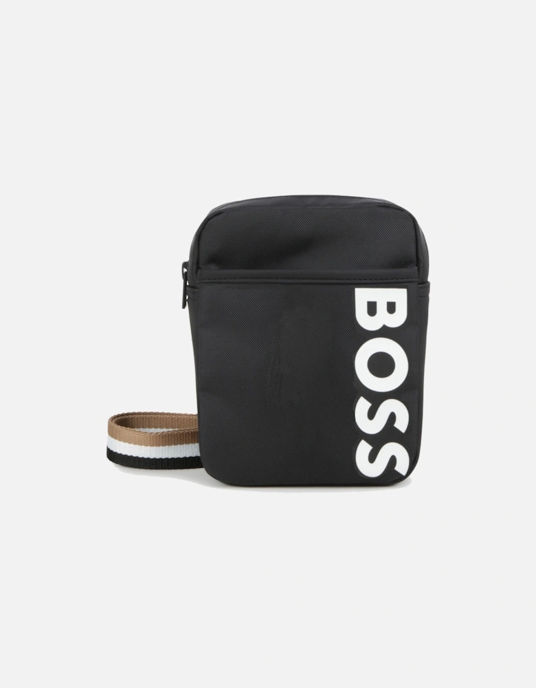 BOYS BLACK MESSENGER BAG