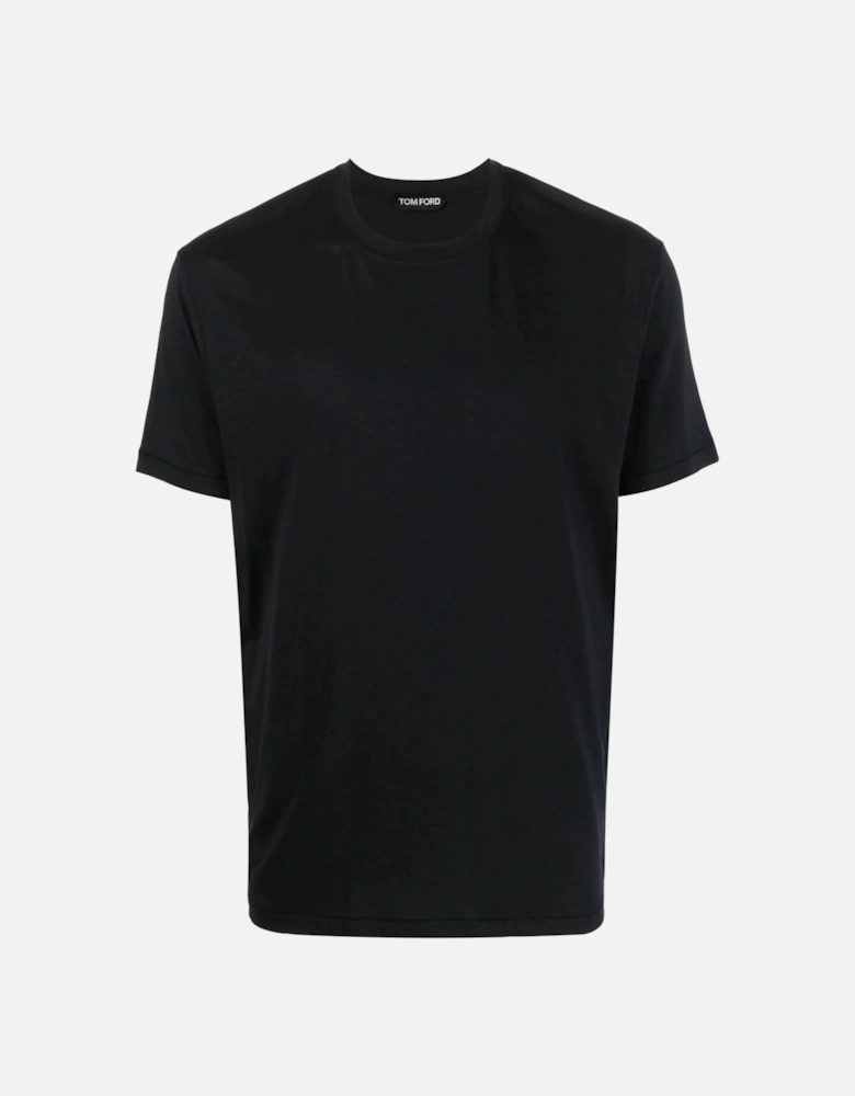 Lyocell Cotton T Shirt Black