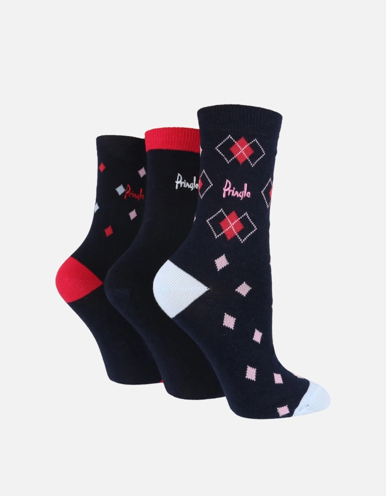 3 PAIR LADIES ARGYLE PLACEMENT SOCKS