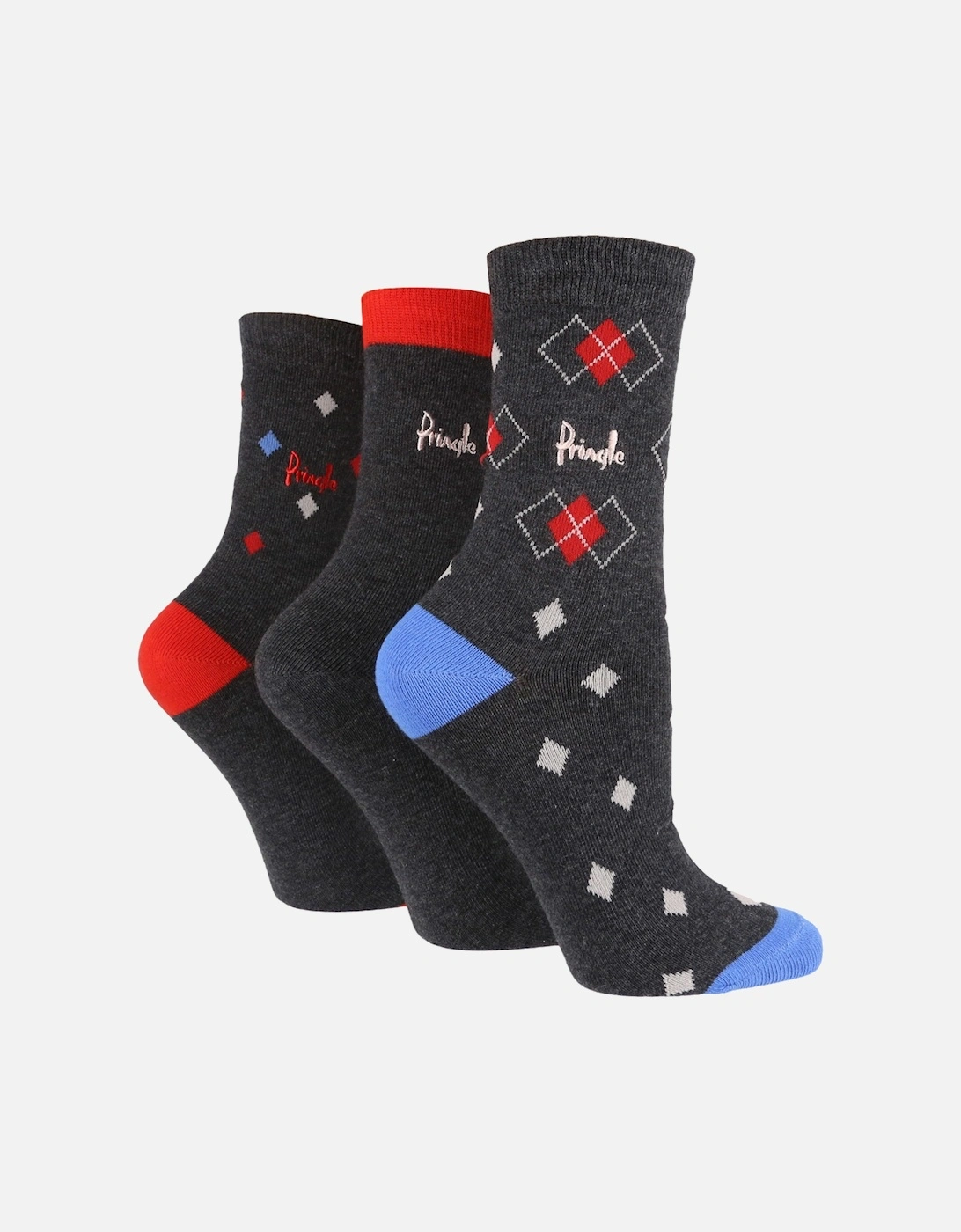 3 PAIR LADIES ARGYLE PLACEMENT SOCKS, 2 of 1