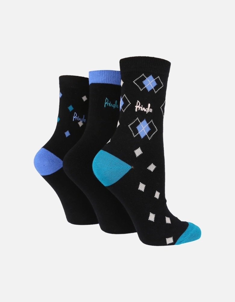 3 PAIR LADIES ARGYLE PLACEMENT SOCKS