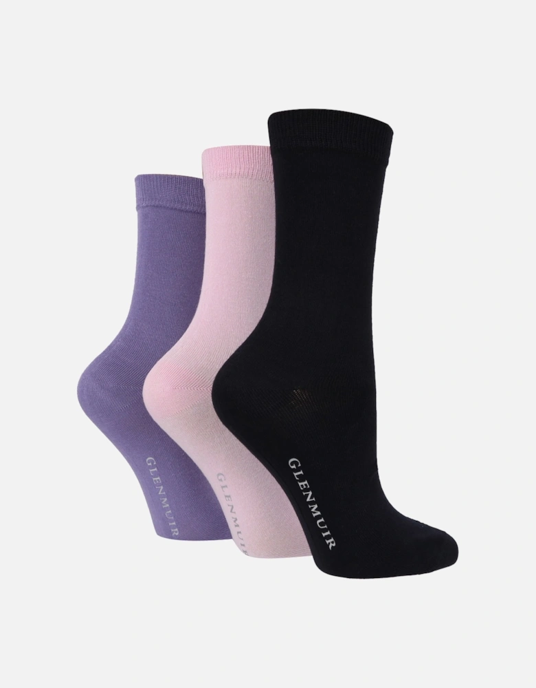 3 PAIR LADIES PLAIN BAMBOO SOCKS