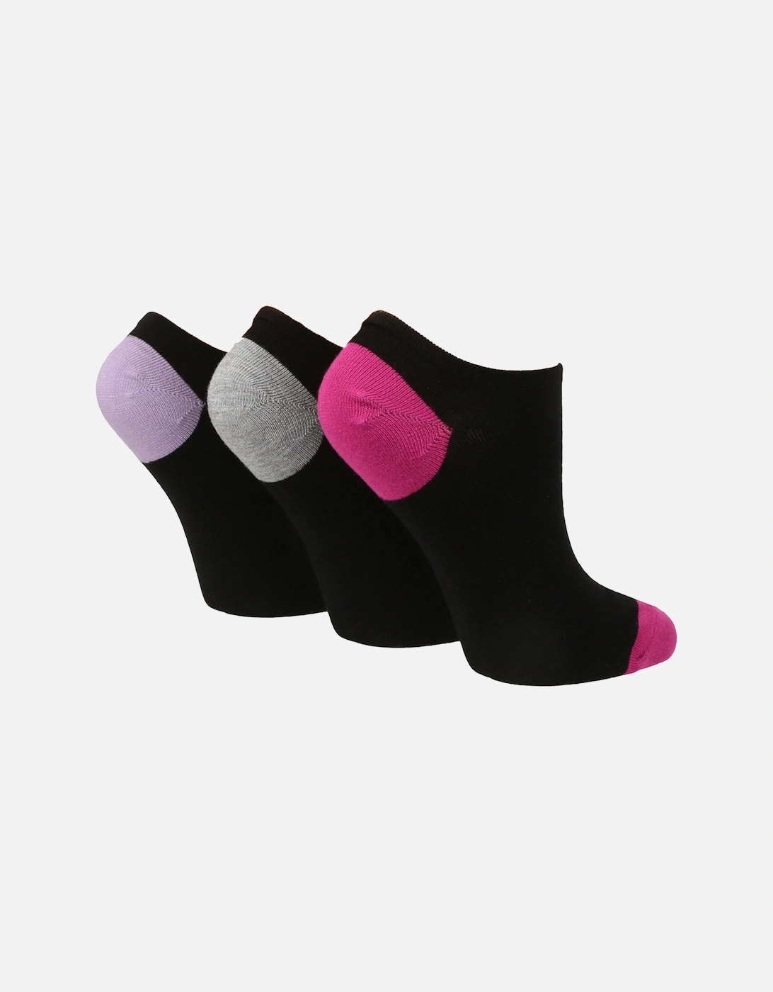 3 PAIR LADIES BAMBOO TRAINER SOCKS, 2 of 1