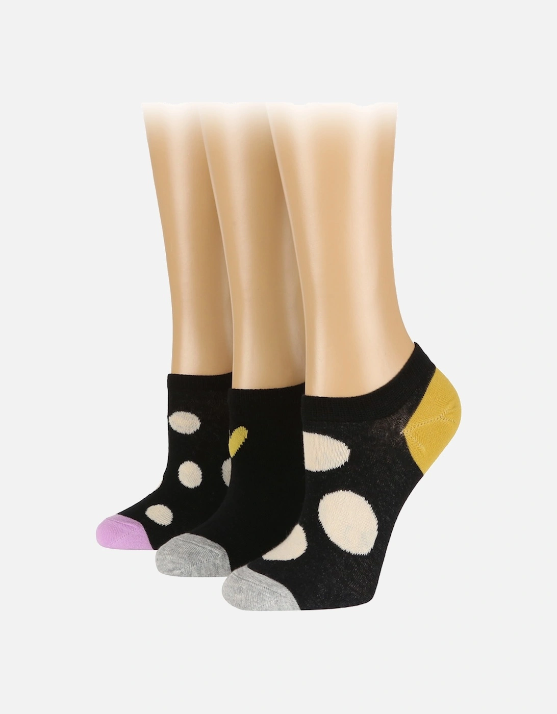 3 PAIR LADIES SPOT TRAINER SOCKS, 2 of 1