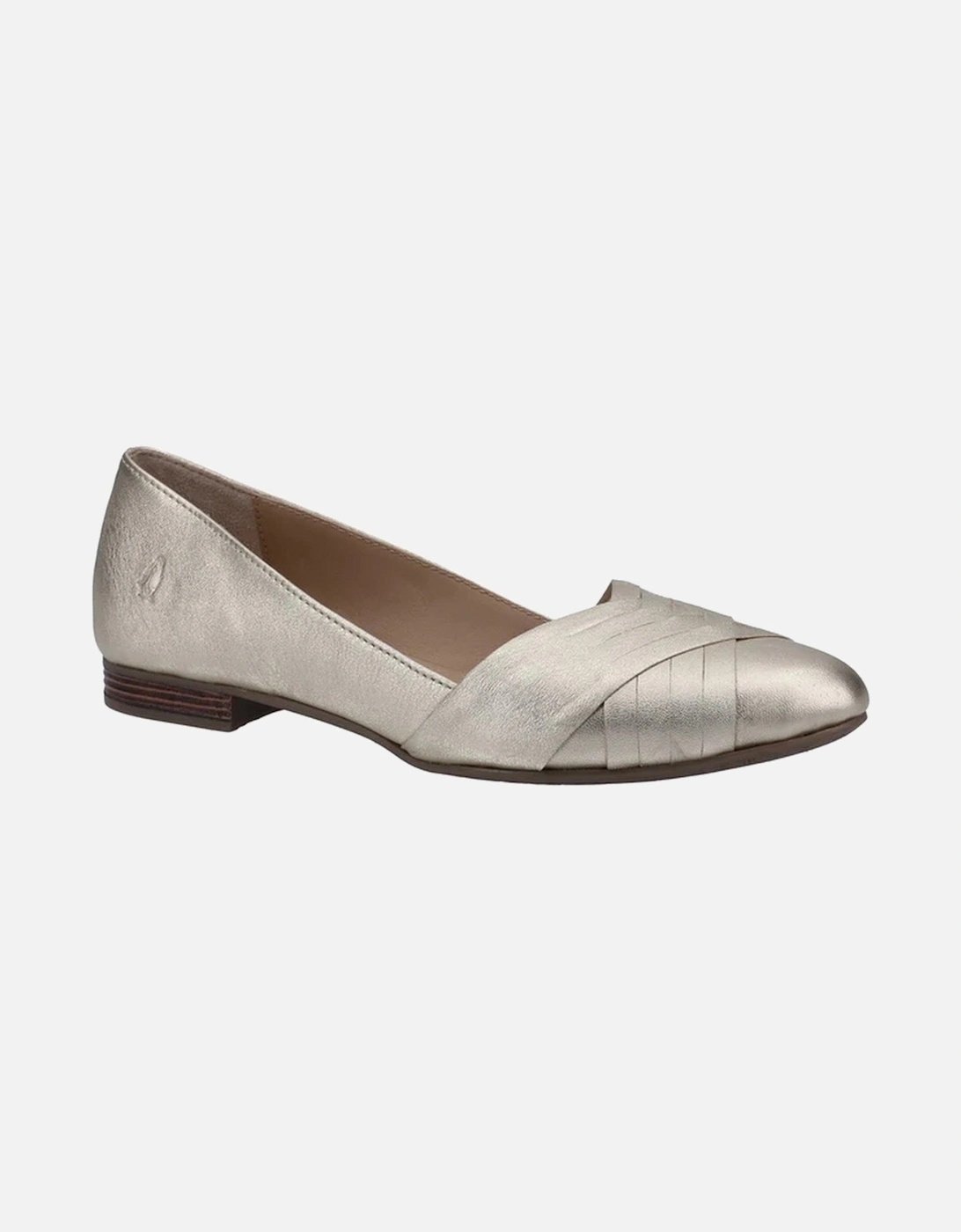 Womens/Ladies MARLEY Metallic Leather Ballet Shoes, 5 of 4