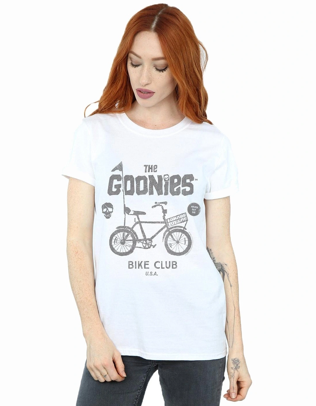 Womens/Ladies Bike Club Cotton Boyfriend T-Shirt