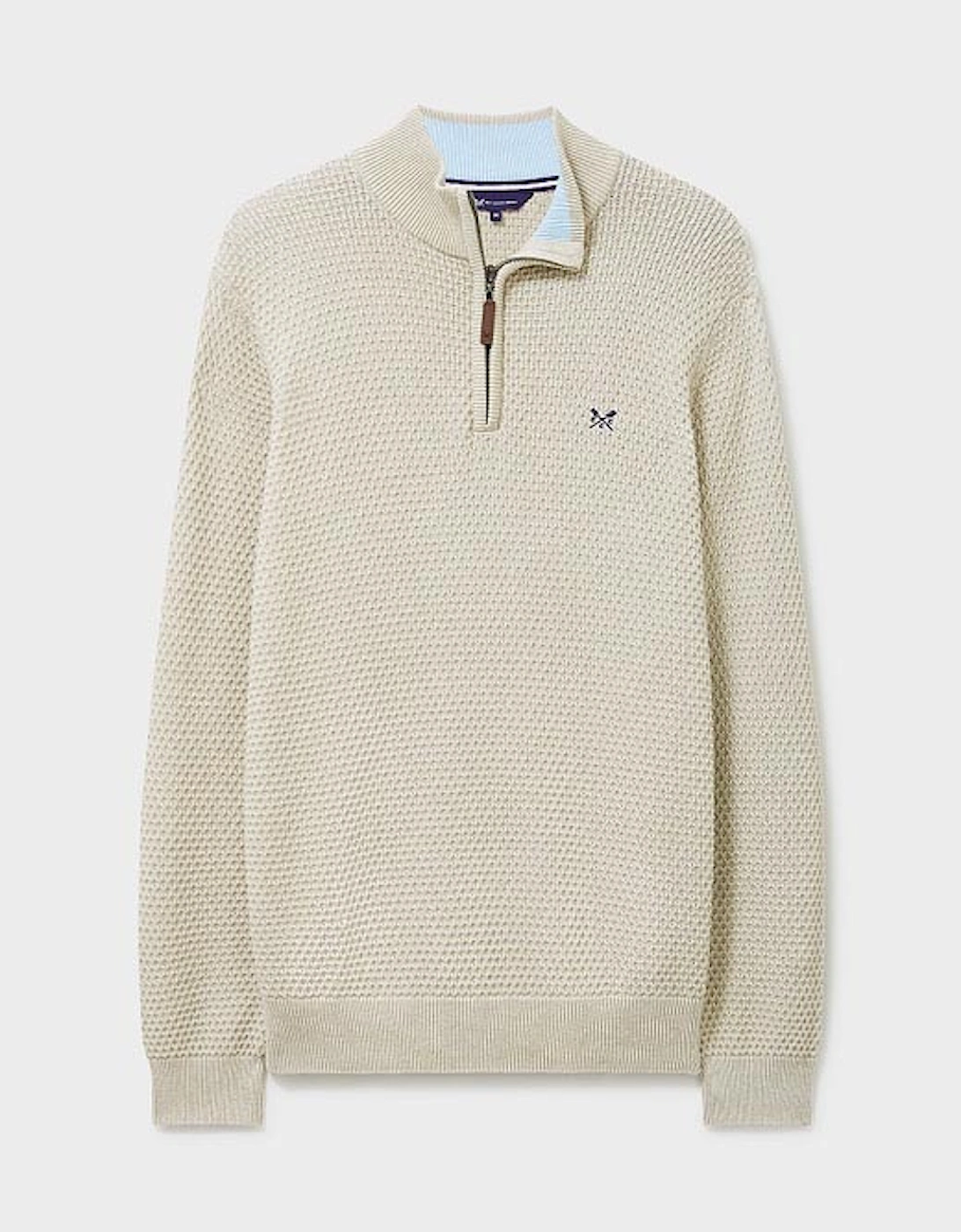 Men's Ocean Wave Organic Cotton Half Zip Dune Marl