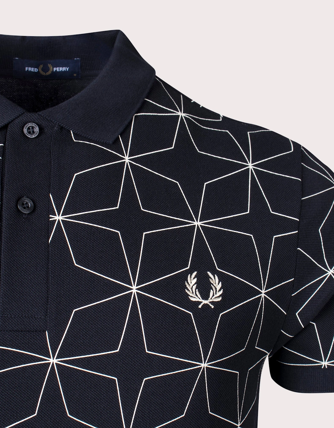 Geometric Print Polo Shirt