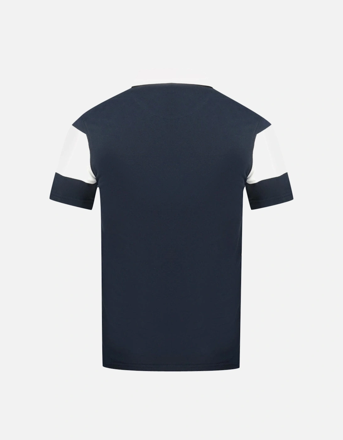 Colour Block Aldis Crest Chest Logo Navy Blue Polo Shirt