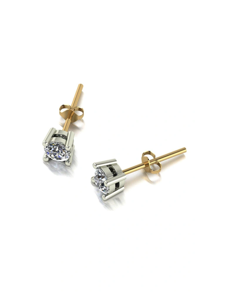 9ct Gold 0.50ct Solitaire Earrings