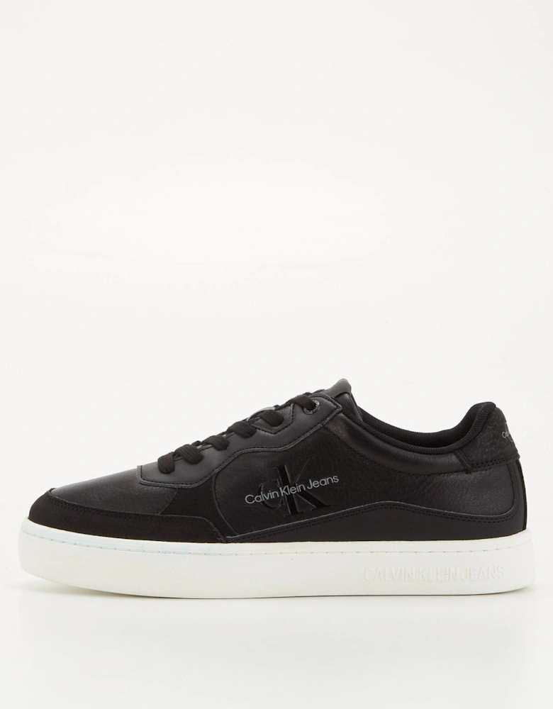 Classic Cupsole Low Leather Trainer - Black/white
