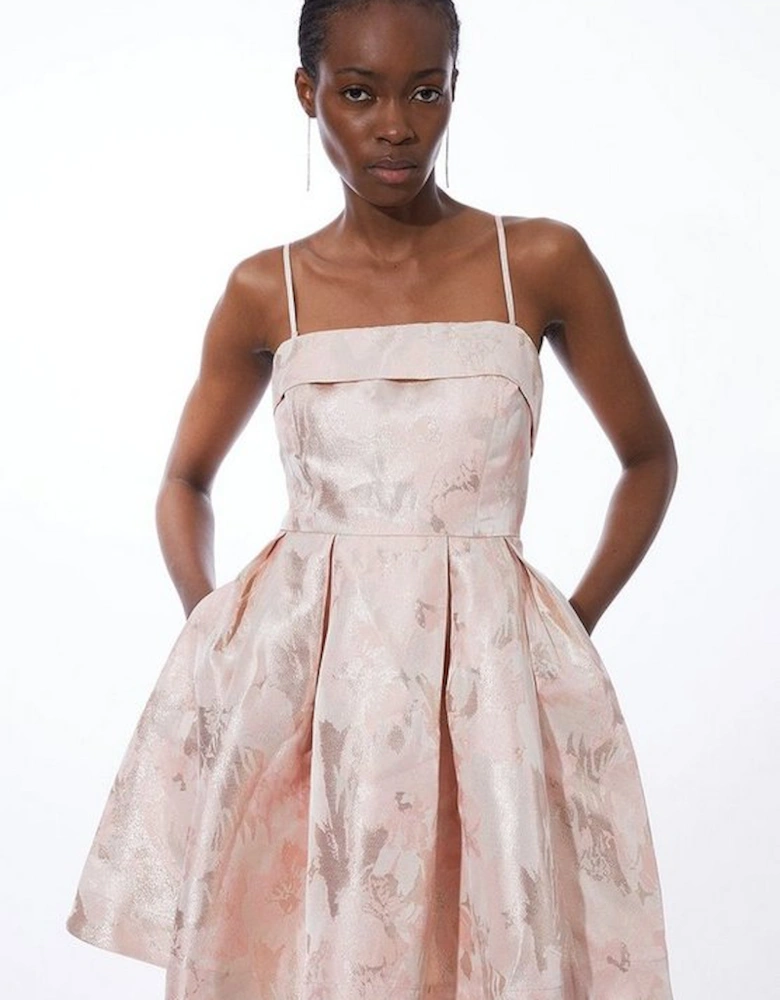Metallic Prom Woven Mini Dress