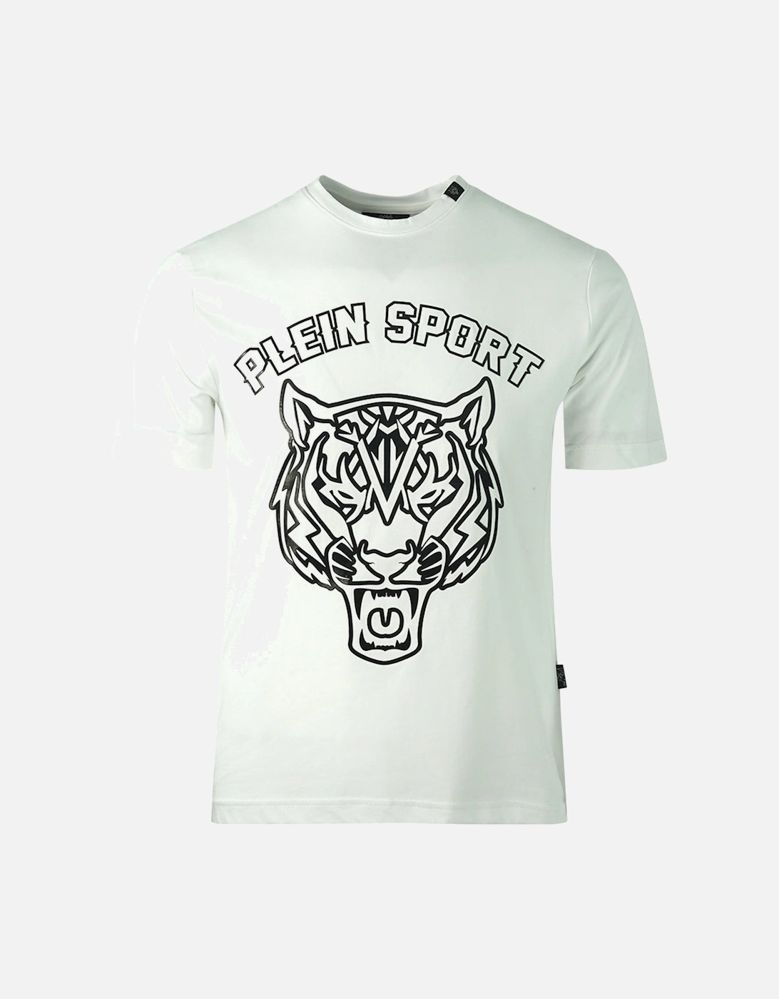 Plein Sport White Tiger Head Logo White T-Shirt, 3 of 2